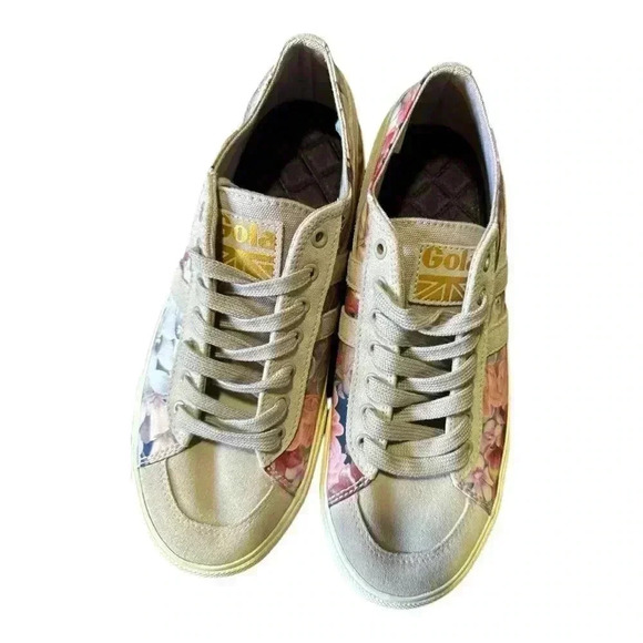 Quota II Liberty PJ Lavender Floral Print Leather Sneakers - Picture 3 of 5